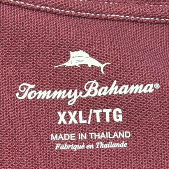 Tommy Bahama Shirt Mens XXL Maroon Texas A&M Aggies Polo Shirt Sleeve NCAA - Picture 4 of 5